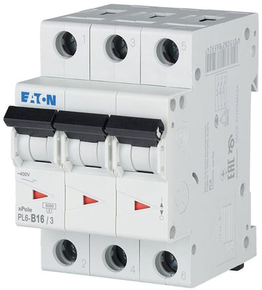 Eaton installatieautomaat 3-polig 16a - pl6-b16 3 - type b