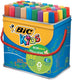 Bic kids viltstift visacolor xl ecolutions 48 stiften in een metalen doos