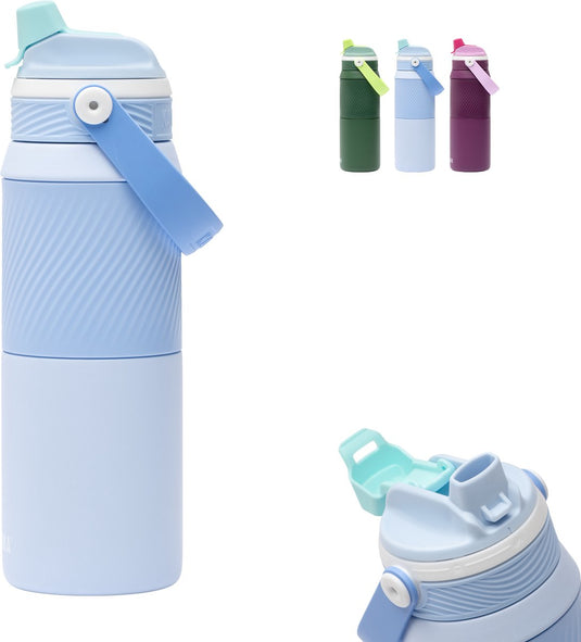 Kambukka dupla geïsoleerde drinkfles 750 ml - 2-in-1 waterfles - 100% lekvrij - sky cloud