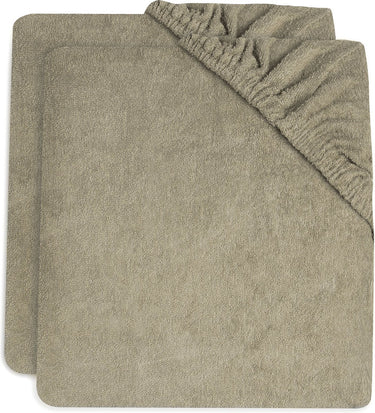 Jollein - aankleedkussenhoes badstof 50x70cm - zachte hoes baby aankleedkussen - olive green - 2 stuks