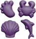 Scrunch zandvormpjes - paars - opvouwbaar - recycleerbaar