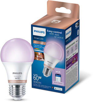 Philips led philips smart lighting lamp - slimme led-verlichting - gekleurd en wit licht - e27 - 60w - mat - wi-fi