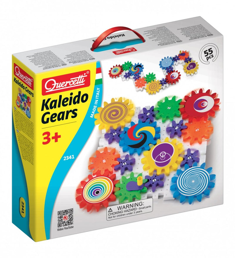 Afbeelding laden in galerijviewer, Quercetti tandwielenset kaleido gears - 55-delig - bouwstenen
