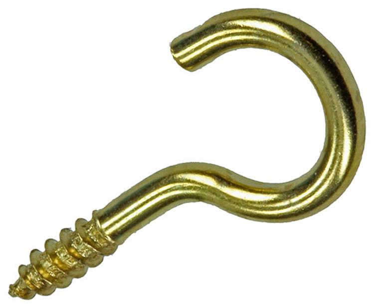 Afbeelding laden in galerijviewer, Mack 1019696 - schroefhaak messing 7 st 2,5 x 12mm | 10 stuks
