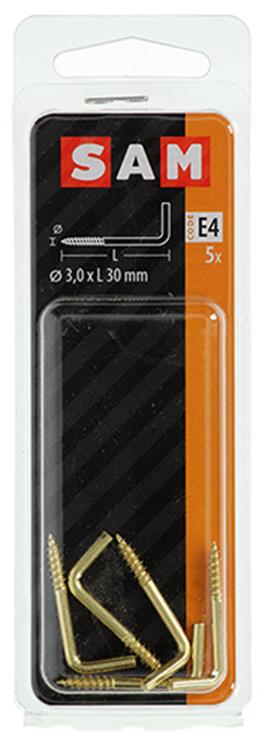 Mack 1019702 - schroefduim messing 5 st 3,0 x 30mm | 10 stuks