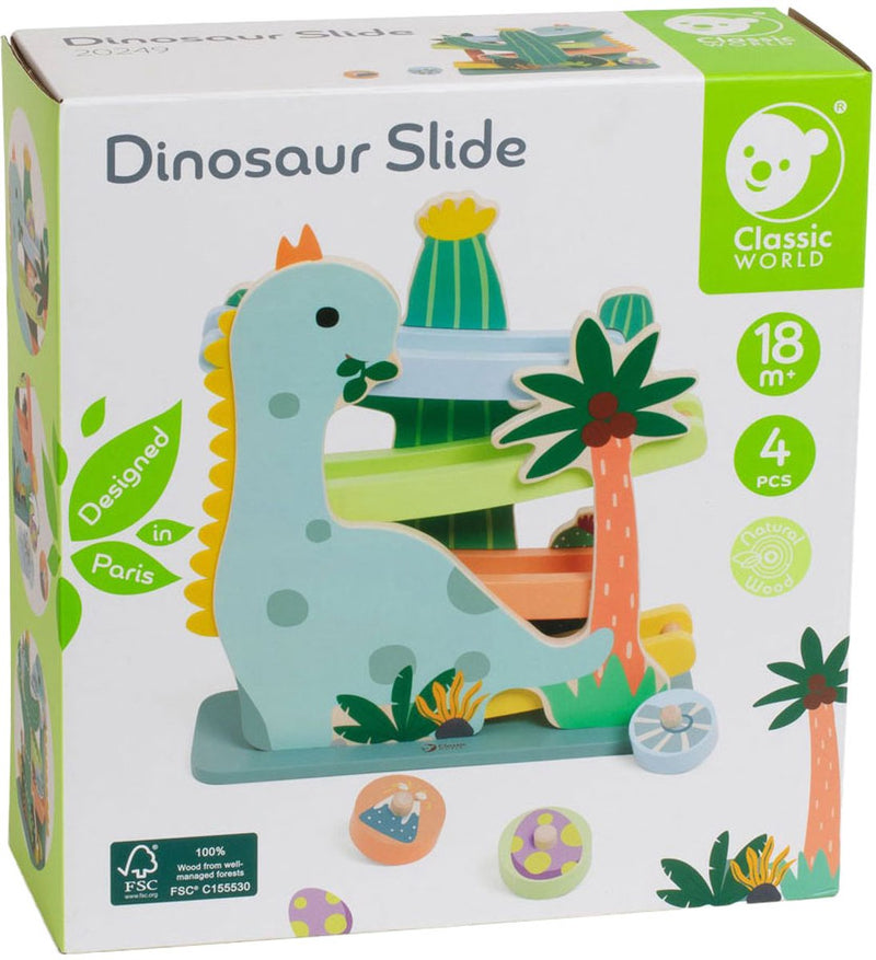 Afbeelding laden in galerijviewer, Classic world houten ballenbaan dinosaurus - educatief speelgoed 4-delig.
