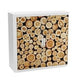 Roldeurkast paperflow stammen bruin, wit