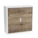 Roldeurkast paperflow hout bruin, wit