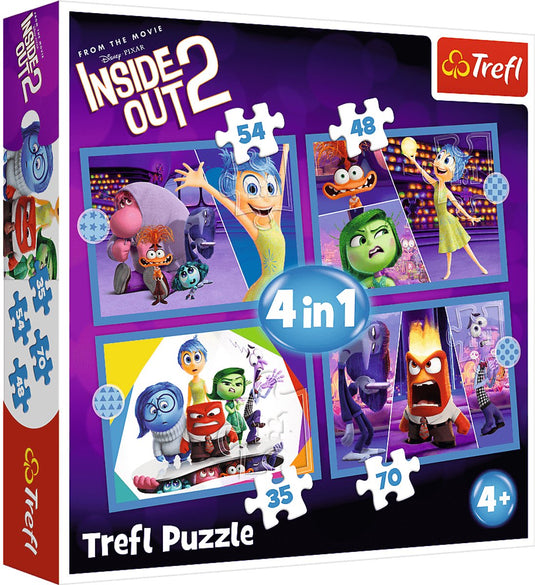 Trefl puzzel disney inside out 2 - emotions rule 4in1 set.