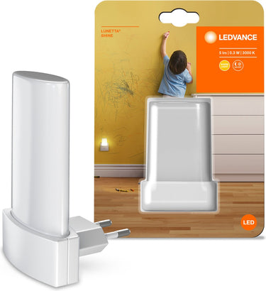 Ledvance nachtlicht led: voor stopcontact, lunetta shine -,28 w, 22-…24- v, warm wit, 3- k, body materiaal: polycarbonate (pc), ip2-
