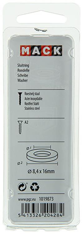 Afbeelding laden in galerijviewer, Mack 1019873 - sluitring inox a2 14 st m8 | 10 stuks
