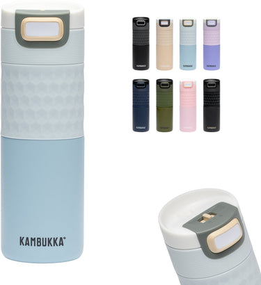 Kambukka etna grip thermosbeker 500 ml - makkelijk reinigen - lekvrije koffiebeker - breezy blue
