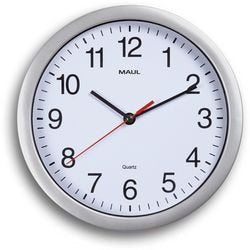 Wandklok maul maulrun wit, zilver