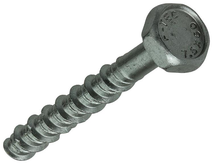 Afbeelding laden in galerijviewer, Mack 1019959 - betonschroef verzinkt 6kant 4st 7,5 x 60 mm | 5 stuks
