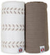 Lodger swaddler - hydrofiele doeken - crème bruin - 110x110cm - 2 stuks - biologisch katoen - hydrofiele luier