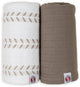 Lodger swaddler - hydrofiele doeken - crème bruin - 110x110cm - 2 stuks - biologisch katoen - hydrofiele luier
