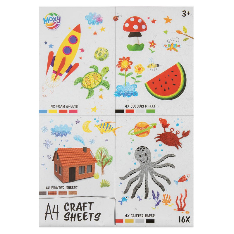 Afbeelding laden in galerijviewer, Moxy knutsel vellen a4, 16pcs
