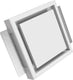 Ergovent instucbaar frameloos ventilatieventiel vierkant 125 mm