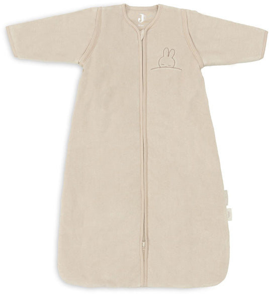 Jollein x nijntje slaapzak winter met afritsbare mouw 90cm sleepy miffy terry - nougat - winterslaapzak