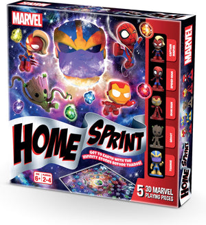 Shuffle marvel avengers home sprint - bordspel - familie - marvel - ganzenbord