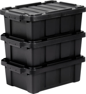 Iris powerbox robuust opbergbox - 12,5l - 100% recycled kunststof - zwart - set van 3