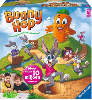 Ravensburger bunny hop | kinderspel voor 2-4 spelers | vanaf 4 jaar