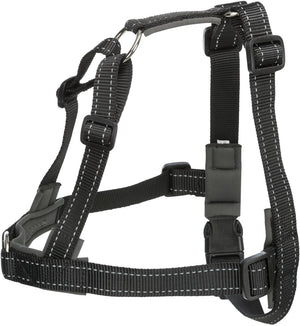 Trixie hondentuig lead'n'walk - neopreen, verstelbaar 55-90 cm, reflecterend zwart