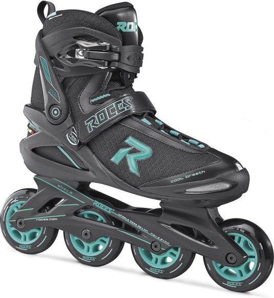 Icon inline skates softboot dames 80 mm 82A zwart aqua maat 37