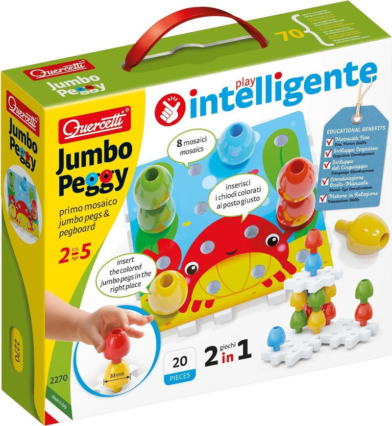 Afbeelding laden in galerijviewer, Quercetti stapelspel jumbo peggy junior karton 24-delig
