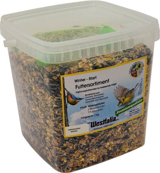 Westfalia winter voederset voor vogels - 3 kg - strooivoer met zonnebloempitten