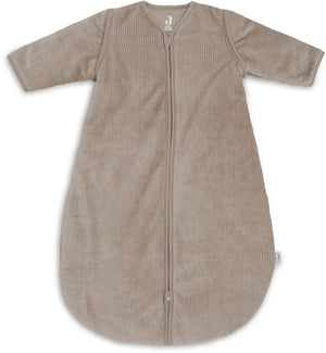 Jollein slaapzak met afritsbare mouw rond 90cm rib milky coffee