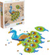 Plus-plus puzzle by number pauw 800 stukjes - 3931 - puzzel en bouwspeelgoed in één - vanaf 7 jaar