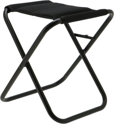 Travellife barletta campingkruk zwart - ventilerend en sneldrogend 2d mesh - inclusief inklapbeveiliging