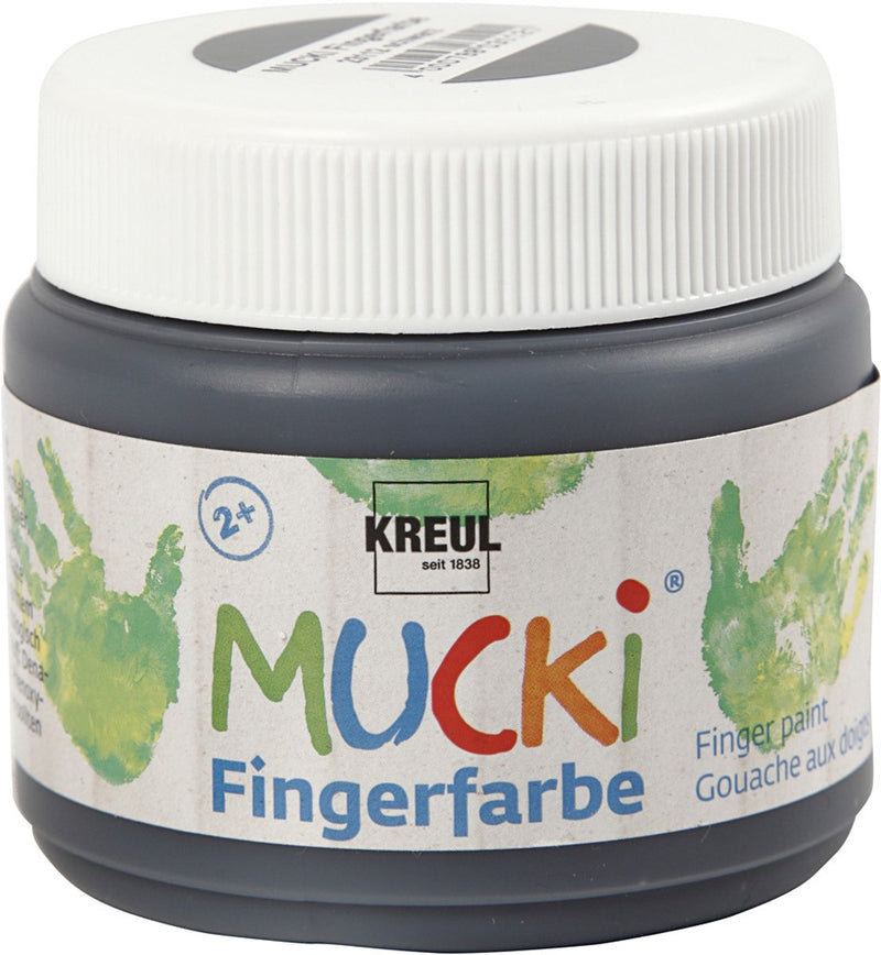 Afbeelding laden in galerijviewer, Mucki vingerverf - zwart, 150ml
