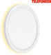 Telefunken - nizza - led wandlamp buiten, ip44, 4000k, 15w, ø28cm, wit