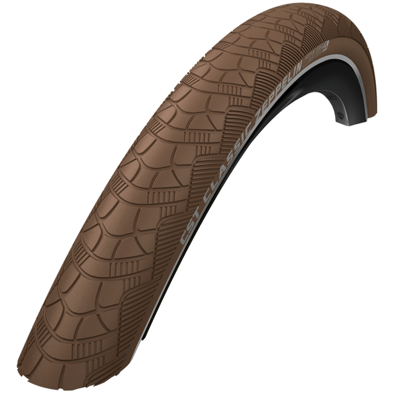 Afbeelding laden in galerijviewer, Cst buitenband zeppelin 26 x 1.75'' 47-559 - bruin met reflectie
