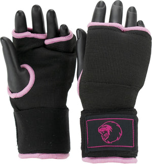Super pro combat gear binnenhandschoenen met bandage zwart roze medium