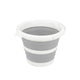 Clean home opvouwbare emmer 5 liter grijs | 3 stuks