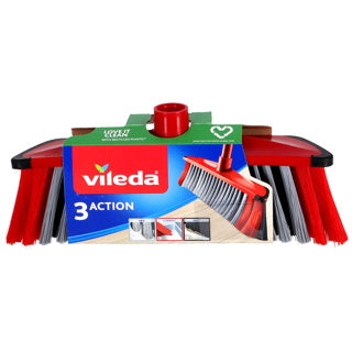 Afbeelding laden in galerijviewer, Vileda 3action bezem binnen rood grijs
