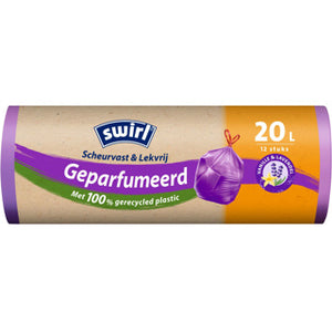 Swirl pedaalemmerzakken vanille-lavendel 20l - 12 stuks