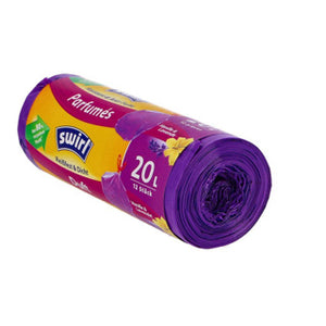 Swirl pedaalemmerzakken vanille-lavendel 20l - 12 stuks