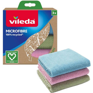Afbeelding laden in galerijviewer, Vileda microvezel doek 3 pack 100% gerecycled | 4 stuks
