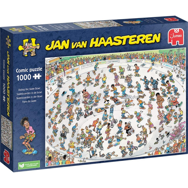 Afbeelding laden in galerijviewer, Jumbo jan van haasteren puzzel skateboarden in de bowl 1000 stukjes
