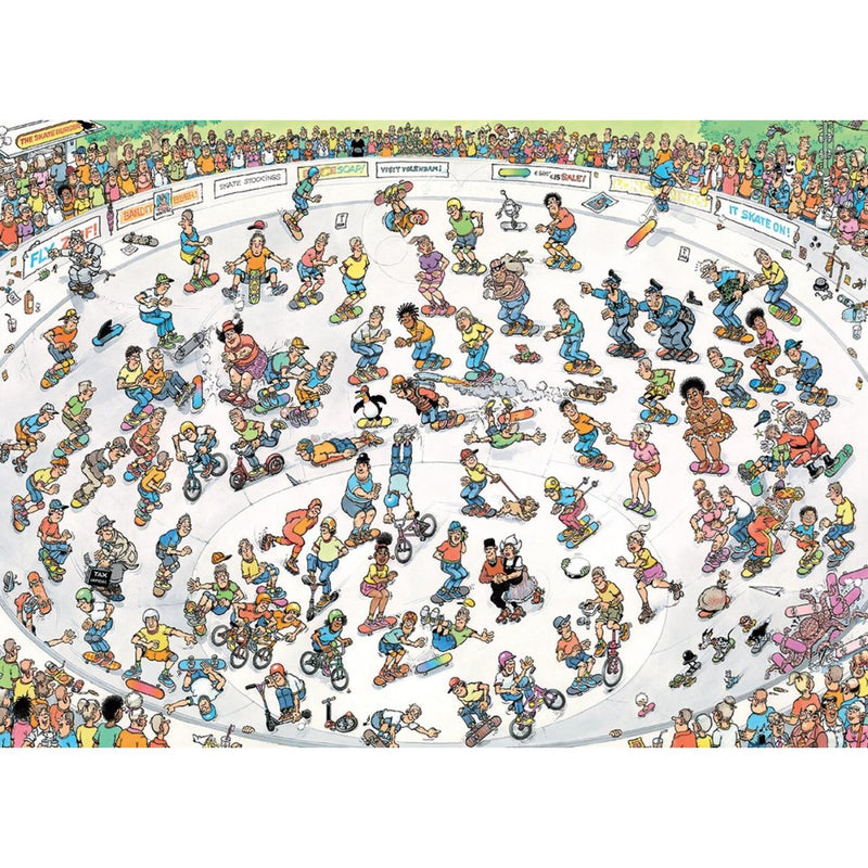 Afbeelding laden in galerijviewer, Jumbo jan van haasteren puzzel skateboarden in de bowl 1000 stukjes
