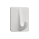 Tiger baseline plakhaak rechthoek s wit kunststof set a 6 stuks 29x32x14mm
