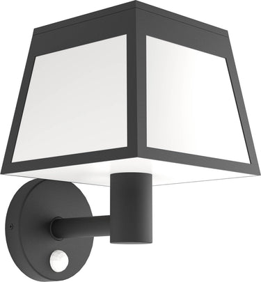 Eglo altilia solar wandlamp buiten - zonne-energie - led - 20 cm - zwart wit