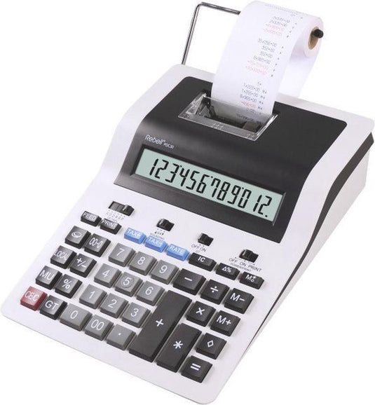Rebell printcalculator - pdc30 wb - wit-zwart - re-pdc30-wb