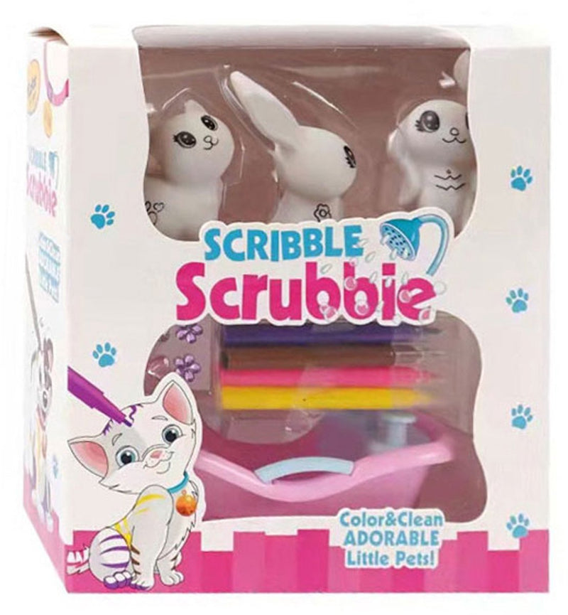 Afbeelding laden in galerijviewer, Lobbes speelgoed bv scribble crubbie inkleurdiertjes met bad

