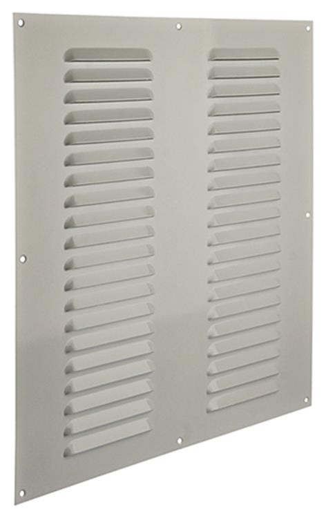 Afbeelding laden in galerijviewer, Renson 1006319 - schoepenrooster vlak alu ral 9010 400x400mm | 5 stuks
