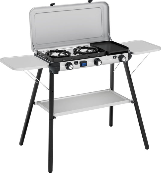 Campingaz camping kitchen 2 multi-cook plus camping kooktoestel – 3 krachtige branders – koken en grillen op één apparaat
